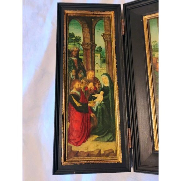 Adriaen Isenbrant Triptych Life Of The Virgin Wood Vintage - Picture 2 of 16